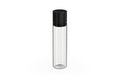 Chubby Gorilla Spiral CR 20ML unicorn bottle, clear natural bottle with opaque black child-resistant cap, side view