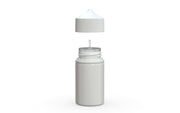 Chubby Gorilla Unicorn 75ml Stubby bottle, solid opaque white, side view