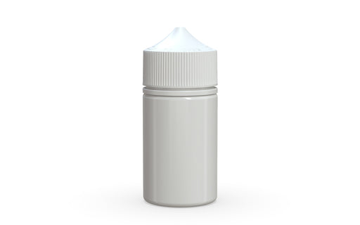Chubby Gorilla Unicorn 75ml Stubby bottle, solid opaque white, front view