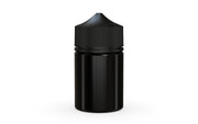 Chubby Gorilla Unicorn 60ml Stubby bottle, solid opaque black, front view