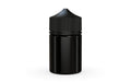 Chubby Gorilla Unicorn 60ml Stubby bottle, solid opaque black, front view