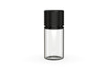 Chubby Gorilla Spiral CR 30ml Stubby bottle, clear natural with opaque black cap, front view