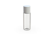 Chubby Gorilla Spiral CR 16.5ML unicorn bottle, clear natural bottle with opaque white child-resistant cap, side view