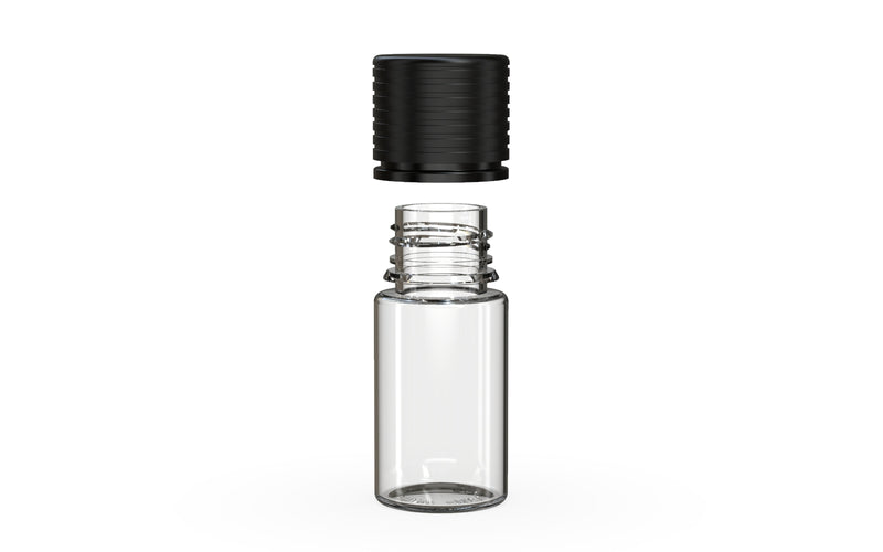 Chubby Gorilla Spiral CR 30ml Stubby Bottle - Clear Natural with Opaque Black Cap