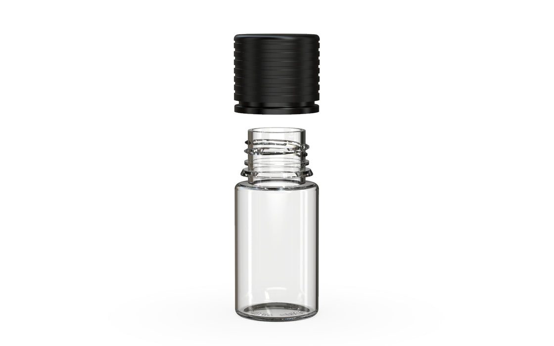 Chubby Gorilla Spiral CR 30ml Stubby Bottle - Clear Natural with Opaque Black Cap