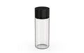 Chubby Gorilla Spiral CR 120ML unicorn bottle, clear natural bottle with opaque black child-resistant cap, side view