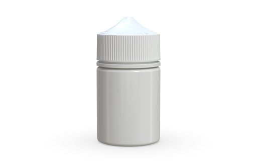 Chubby Gorilla Unicorn 60ml Stubby bottle, solid opaque white, front view