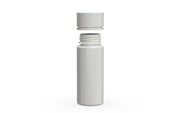 Chubby Gorilla Spiral CR 120ML unicorn bottle, opaque white bottle with opaque white child-resistant cap, cap detail