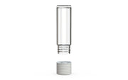 510 Cartridge Spiral CR Container Flat Top - Clear Natural With Opaque White Lid - Copackr.com