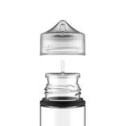 Chubby Gorilla 60ML Stubby Unicorn Bottle - Clear Bottle / Black Cap - V3 - Copackr.com