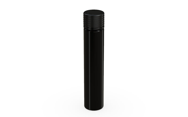 Spiral CR - Tube 115mm with Inner Seal & Tamper - Opaque Black with Opaque Black Lid - Copackr.com
