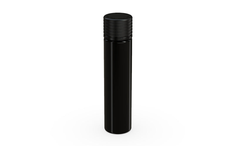 Spiral CR - Tube 95mm with Inner Seal & Tamper - Opaque Black with Opaque Black Lid - Copackr.com