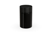 150CC/5OZ Spiral CR - Container With Inner Seal & Tamper - Opaque Black With Opaque Black Lid - Copackr.com
