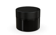 220CC/7.5FL.OZ Spiral CR - XL Container With Inner Seal & Tamper - Opaque Black With Opaque Black Lid - Copackr.com