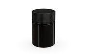 120CC/4FL.OZ/120ML Spiral CR - Container With Inner Seal & Tamper - Opaque Black With Opaque Black Lid - Copackr.com