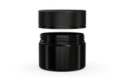 300CC/10FL.OZ Spiral CR - XL Container With Inner Seal & Tamper - Opaque Black With Opaque Black Lid - Copackr.com