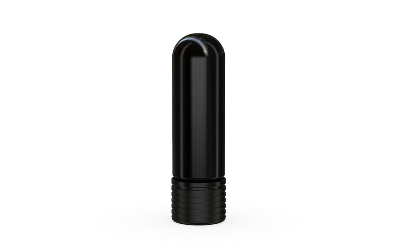 510 Cartridge Spiral CR Container Round Top - Opaque Black With Opaque Black Lid - Copackr.com