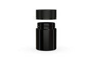 120CC/4FL.OZ/120ML Spiral CR - Container With Inner Seal & Tamper - Opaque Black With Opaque Black Lid - Copackr.com