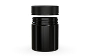 550CC/18.5FL.OZ Spiral CR - XL Container With Inner Seal & Tamper - Opaque Black With Opaque Black Lid - Copackr.com