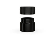60CC/2FL.OZ Spiral CR - Container With Inner Seal & Tamper - Opaque Black With Opaque Black Lid - Copackr.com