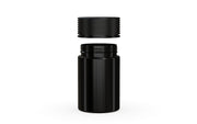 150CC/5OZ Spiral CR - Container With Inner Seal & Tamper - Opaque Black With Opaque Black Lid - Copackr.com