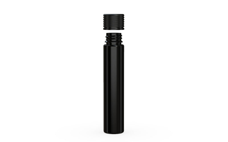 Spiral CR - Tube 115mm with Inner Seal & Tamper - Opaque Black with Opaque Black Lid - Copackr.com