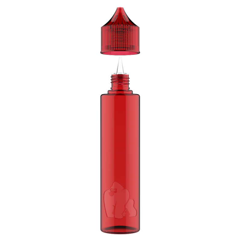 Chubby Gorilla - 60ML "SOFT" Unicorn Bottle - Transparent Red - Copackr.com