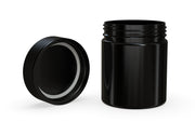 550CC/18.5FL.OZ Spiral CR - XL Container With Inner Seal & Tamper - Opaque Black With Opaque Black Lid - Copackr.com