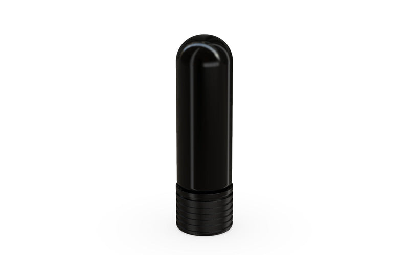 510 Cartridge Spiral CR Container Round Top - Opaque Black With Opaque Black Lid - Copackr.com
