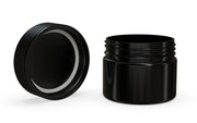 300CC/10FL.OZ Spiral CR - XL Container With Inner Seal & Tamper - Opaque Black With Opaque Black Lid - Copackr.com