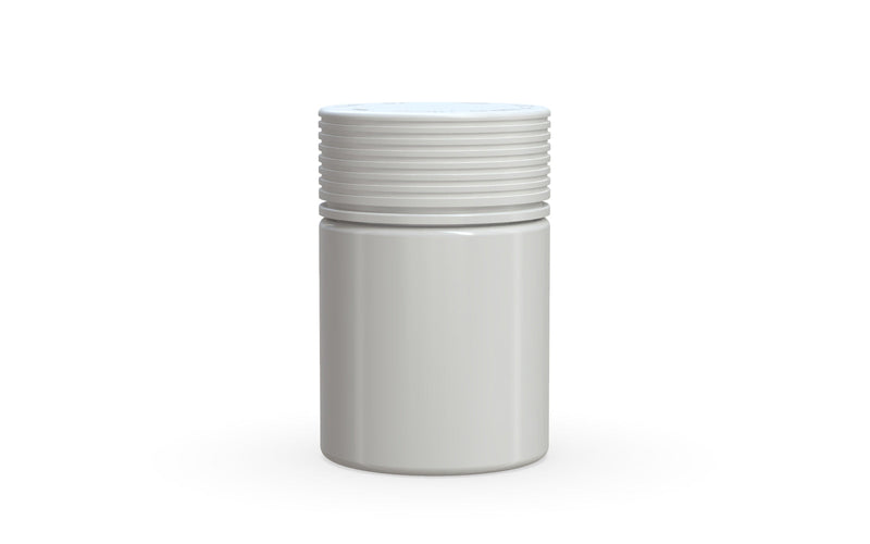 120CC/4FL.OZ/120ML Spiral CR - Container With Inner Seal & Tamper - Opaque White With Opaque White Lid - Copackr.com