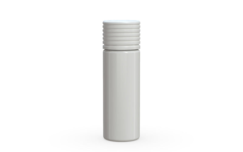 Spiral CR - Tube 65mm with Inner Seal & Tamper - Opaque White with Opaque White Lid - Copackr.com