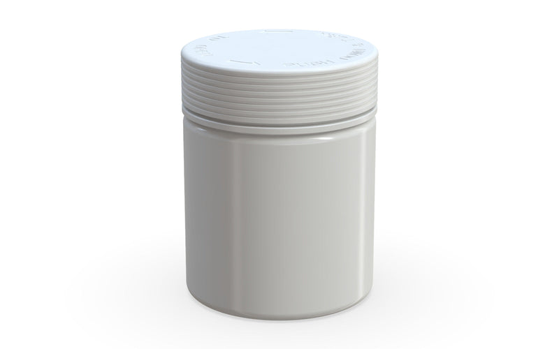 550CC/18.5FL.OZ  Spiral CR - XL Container With Inner Seal & Tamper - Opaque White With Opaque White Lid - Copackr.com