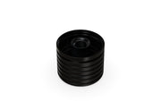 510 Cartridge Spiral CR Container Round Top - Opaque Black With Opaque Black Lid - Copackr.com