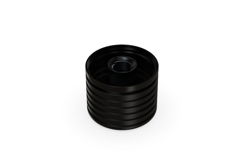 510 Cartridge Spiral CR Container Round Top - Opaque Black With Opaque Black Lid - Copackr.com