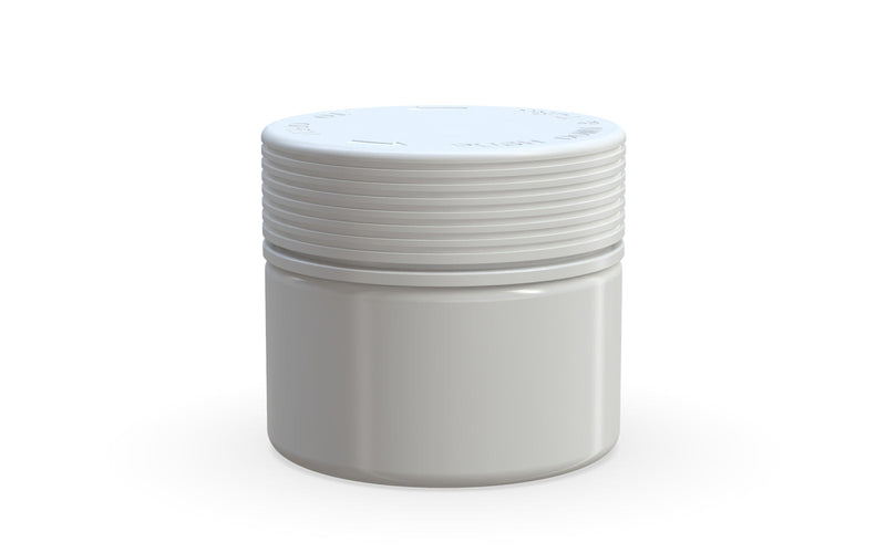 300CC/10FL.OZ Spiral CR - XL Container With Inner Seal & Tamper - Opaque White With Opaque White Lid - Copackr.com