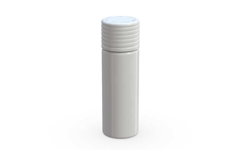 Spiral CR - Tube 65mm with Inner Seal & Tamper - Opaque White with Opaque White Lid - Copackr.com