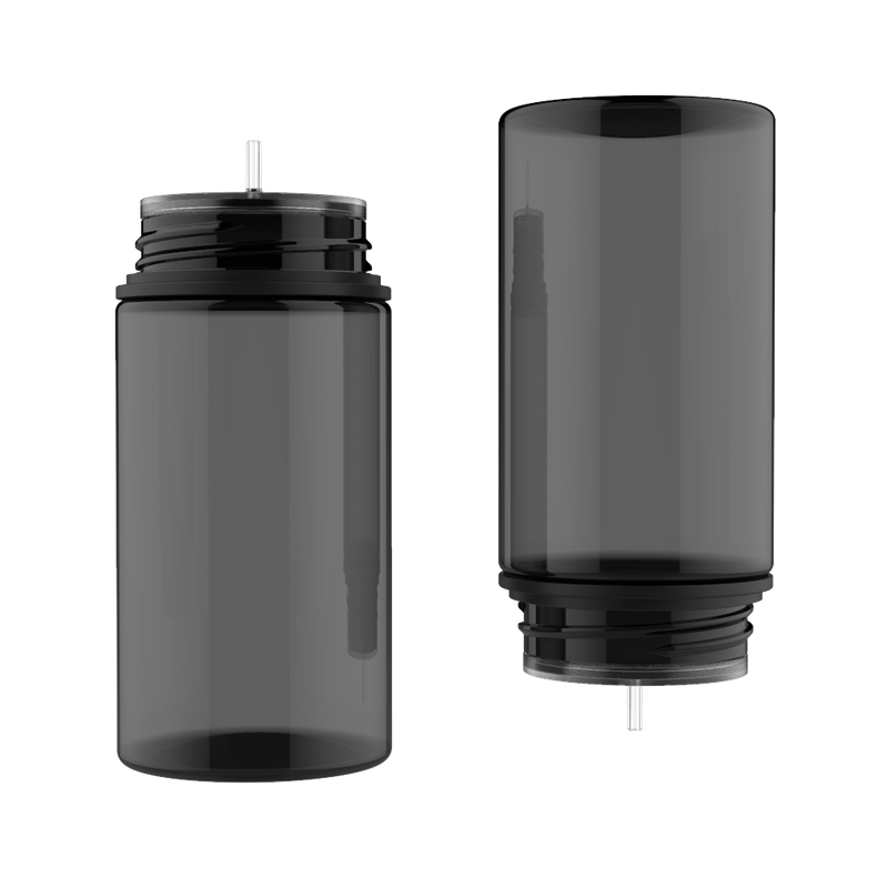 Chubby Gorilla - 200ML Unicorn Bottle - Transparent Black Bottle / Black Cap - V3 - Copackr.com