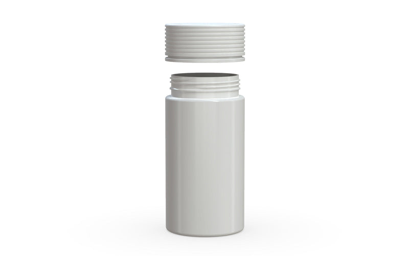 180CC/6FL.OZ Spiral CR - Container With Inner Seal & Tamper - Opaque White With Opaque White Lid - Copackr.com