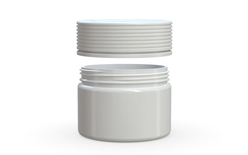300CC/10FL.OZ Spiral CR - XL Container With Inner Seal & Tamper - Opaque White With Opaque White Lid - Copackr.com