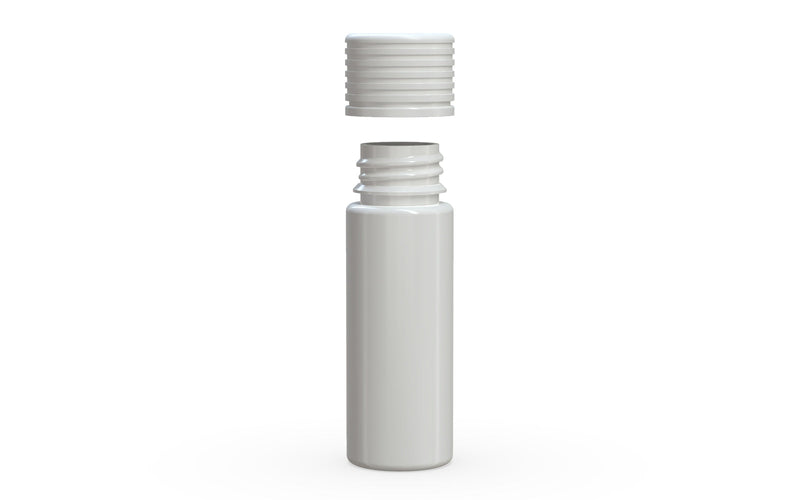 Spiral CR - Tube 65mm with Inner Seal & Tamper - Opaque White with Opaque White Lid - Copackr.com