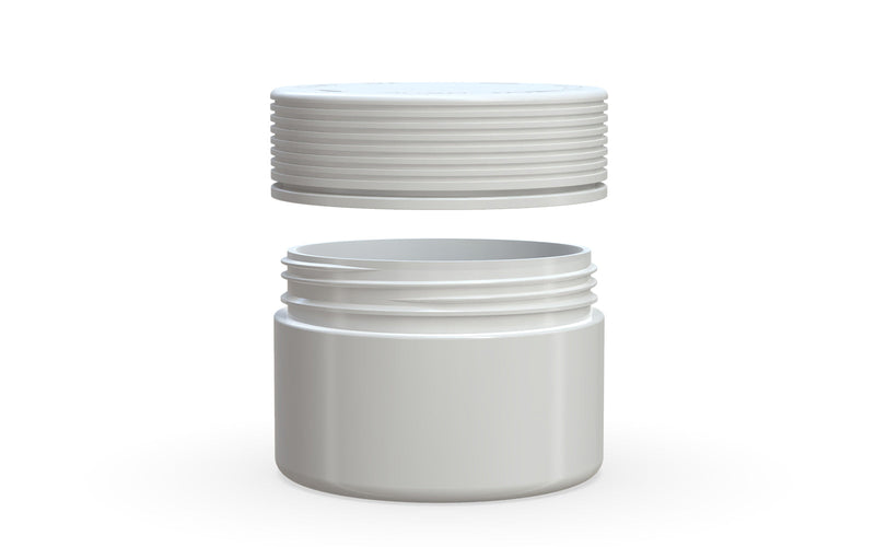220CC/7.5FL.OZ Spiral CR - XL Container With Inner Seal & Tamper - Opaque White With Opaque White Lid - Copackr.com