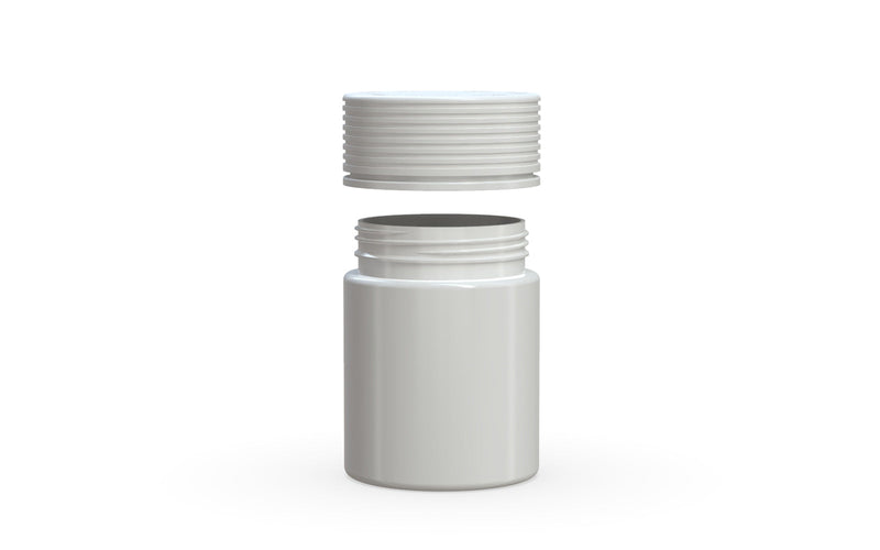 120CC/4FL.OZ/120ML Spiral CR - Container With Inner Seal & Tamper - Opaque White With Opaque White Lid - Copackr.com