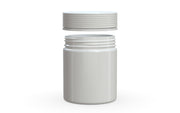 550CC/18.5FL.OZ  Spiral CR - XL Container With Inner Seal & Tamper - Opaque White With Opaque White Lid - Copackr.com