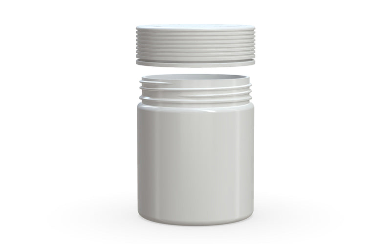 550CC/18.5FL.OZ  Spiral CR - XL Container With Inner Seal & Tamper - Opaque White With Opaque White Lid - Copackr.com