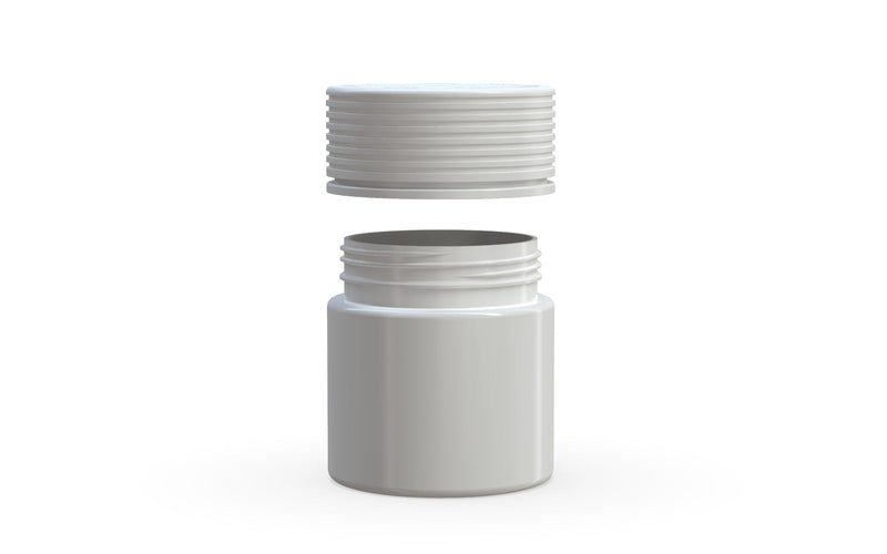 90CC/3FL.OZ Spiral CR - Container With Inner Seal & Tamper - Opaque White With Opaque White Lid - Copackr.com