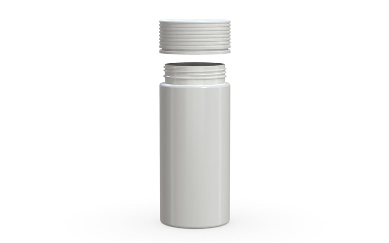 240CC/8FL.OZ Spiral CR - Container With Inner Seal & Tamper - Opaque White With Opaque White Lid - Copackr.com