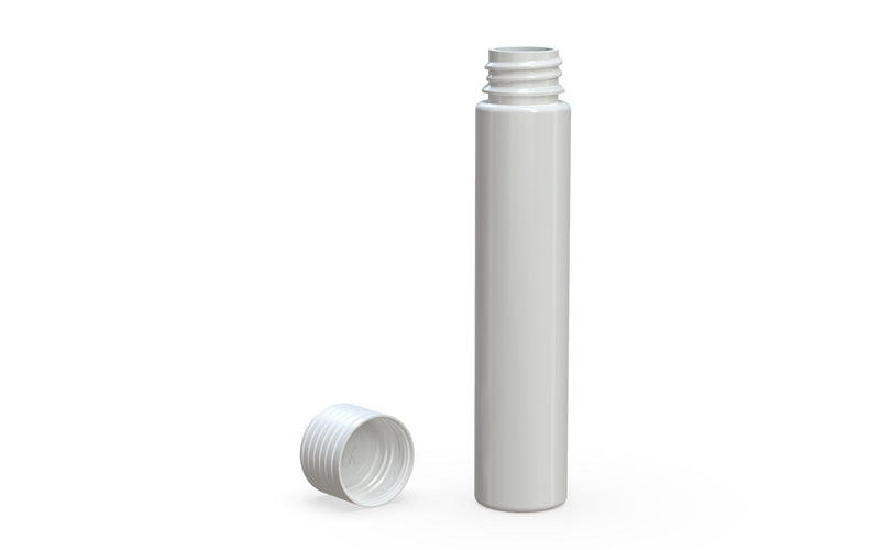 Spiral CR - Tube 115mm with Inner Seal & Tamper - Opaque White with Opaque White Lid - Copackr.com