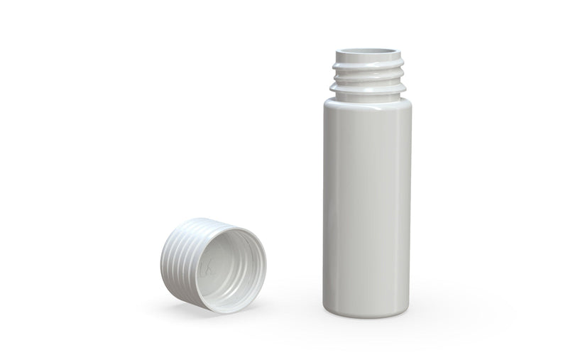 Spiral CR - Tube 65mm with Inner Seal & Tamper - Opaque White with Opaque White Lid - Copackr.com