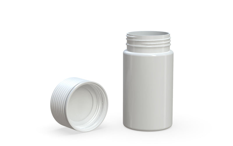 Chubby Gorilla - 60ML Mini Spiral Bottle - Opaque White Bottle / Opaque White Cap - Copackr.com
